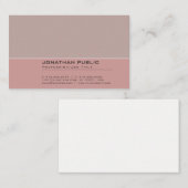 エレガントヴィンテージカラー調和プロフェッショナルプレーン 名刺 (正面/裏面)