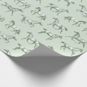 エレガントヴィンテージギャロピンウマズセージ ラッピングペーパー (角)
