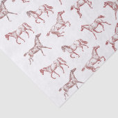 エレガントヴィンテージギャロピンウマズレッドホワイトトイル 薄葉紙 (詳細)