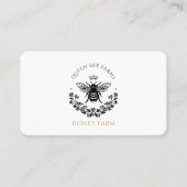 エレガントヴィンテージクイーンビー白黒金ゴールド 名刺 (正面)