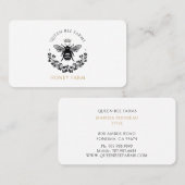 エレガントヴィンテージクイーンビー白黒金ゴールド 名刺 (正面/裏面)