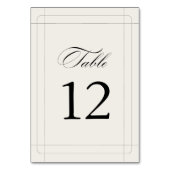 エレガントヴィンテージクラシックライトグレーテーブル番号 テーブルナンバー (正面)