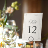 エレガントヴィンテージクラシックライトグレーテーブル番号 テーブルナンバー