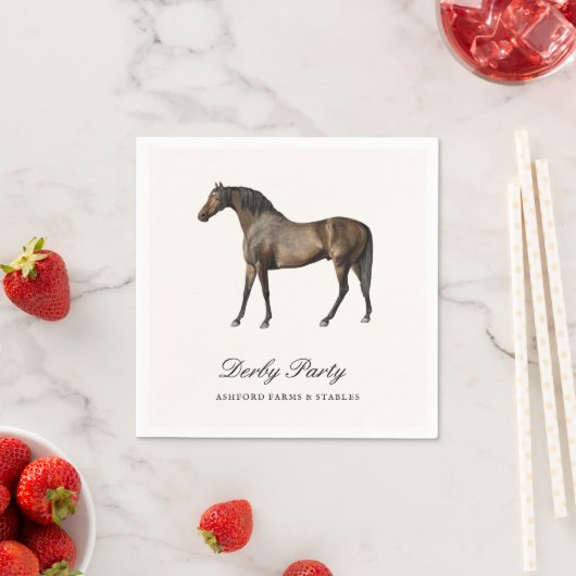 エレガントヴィンテージクラシックレースダービーパーティー スタンダードカクテルナプキン (インサイチュ)