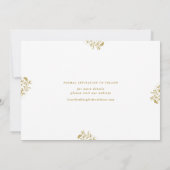 エレガントヴィンテージクラシック結婚金ゴールド セーブザデート (裏面)