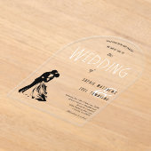 エレガントヴィンテージクラスカップル踊り結婚ズ アクリル招待状 (レイダウン)