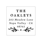 エレガントヴィンテージクレストフローラ差出人住所 ラバースタンプ (インプリント)