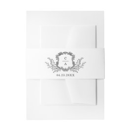 エレガントヴィンテージクレッ結婚トモノグラム招待状 招待状ベリーバンド