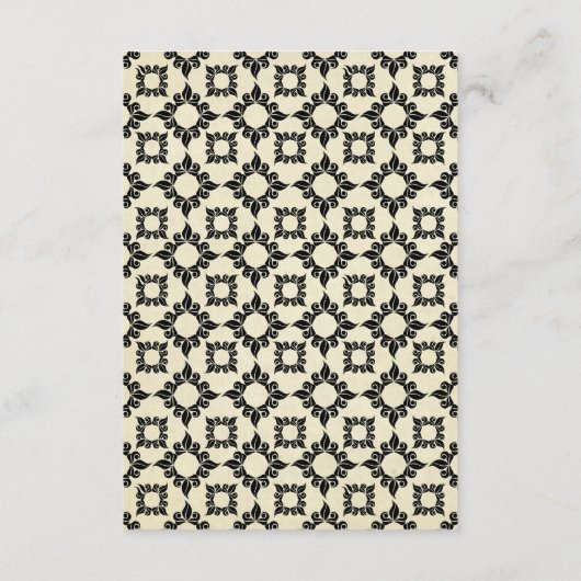 エレガントヴィンテージクロスクリスチャン結婚式レセプション エンクロージャーカード (裏面)