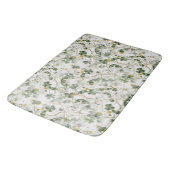 エレガントヴィンテージグリーン金ゴールド植物学イラストレーション バスマット (アングル)