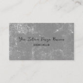 エレガントヴィンテージグレーの白黒テクスチャ 名刺 (正面)