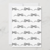 エレガントヴィンテージグレーリボンとボーフォト セーブザデート (裏面)