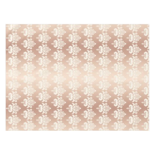 エレガントヴィンテージグローバラ金ゴールドダマスク テーブルクロス (正面(横))