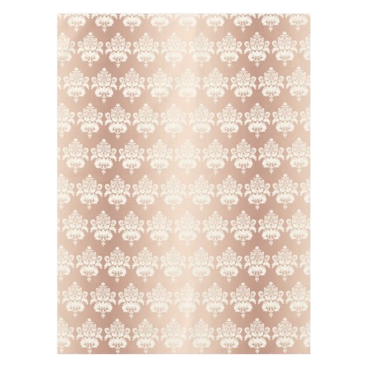 エレガントヴィンテージグローバラ金ゴールドダマスク テーブルクロス (正面)