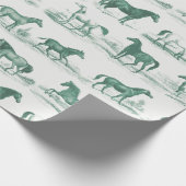 エレガントヴィンテージグ素朴リーン馬はトイルを繁殖 ラッピングペーパー (角)