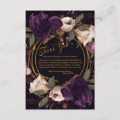 エレガントヴィンテージゴシッ結婚クの囲い エンクロージャーカード (正面)