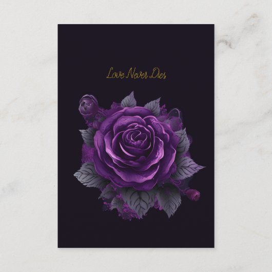 エレガントヴィンテージゴシッ結婚クの囲い エンクロージャーカード (裏面)