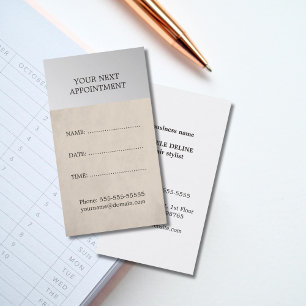 エレガントヴィンテージサロンアポイントメントカード 予約カード