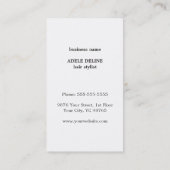 エレガントヴィンテージサロンアポイントメントカード 予約カード (裏面)