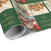 エレガントヴィンテージサンタベルファミリーネーム紙 ラッピングペーパー (ロールコーナー)