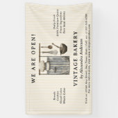 エレガントヴィンテージシェフの設備ベーカリー 横断幕 (縦)