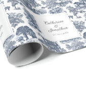 エレガントヴィンテージシックなブルーの馬トイル結婚ズ ラッピングペーパー (ロールコーナー)