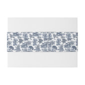 エレガントヴィンテージシックなブルーの馬トイル結婚ズ 招待状ベリーバンド (裏面例)