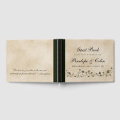 エレガントヴィンテージシック図書室結婚のゲストブック ゲストブック (全面)