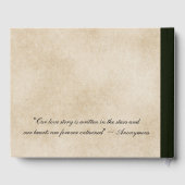 エレガントヴィンテージシック図書室結婚のゲストブック ゲストブック (裏面)