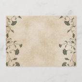 エレガントヴィンテージシックQRコー結婚ドのカード挿入 エンクロージャーカード (裏面)