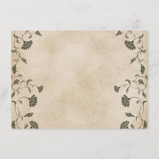 エレガントヴィンテージシックQRコー結婚ドのカード挿入 エンクロージャーカード (裏面)