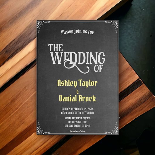 エレガントヴィンテージシャルボ華美ーレトロ結婚ズ 招待状