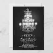 エレガントヴィンテージシャンデリアブライダルシャワー招待状 招待状 (正面)