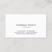 エレガントヴィンテージシンプルデザインプレーンレトロトレンディー 名刺 (裏面)