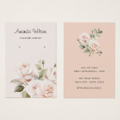 エレガントヴィンテージシンプルフローライヤリング表示カード (正面&裏面)