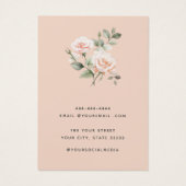 エレガントヴィンテージシンプルフローライヤリング表示カード (裏面)