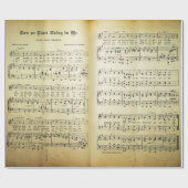 エレガントヴィンテージシート音楽ノート愛の歌 ラッピングペーパー (フラット)