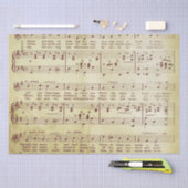 エレガントヴィンテージシート音楽ノート愛の歌 薄葉紙 (クラフト)