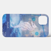 エレガントヴィンテージシーホース青海波名 Case-Mate iPhoneケース (裏面 (横))