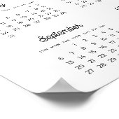 エレガントヴィンテージスクリプト2025フォトカレンダー ポスター (角)