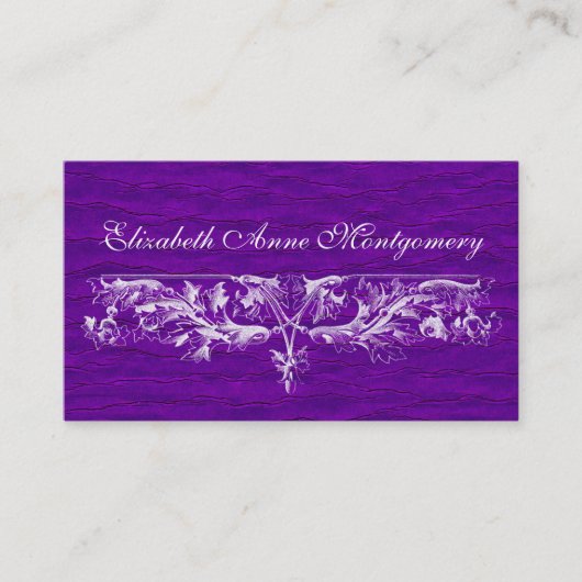 エレガントヴィンテージスクロールプロフェッショナル名刺 名刺 (正面)