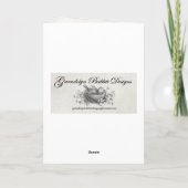 エレガントヴィンテージスケルトンとクロウハロウィーンカード カード (裏面)