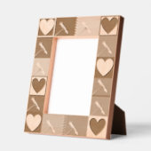 エレガントヴィンテージスタイルハートと花のモチーフ レーザー彫刻フレーム (左)