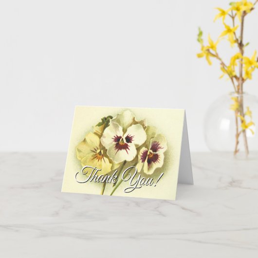 エレガントヴィンテージスタイルフローラ カード (黄色い花)