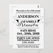 エレガントヴィンテージスタイル懇親会デザイン ポストカード (正面/裏面)