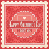 エレガントヴィンテージスタンプスタイルバレンタインデー シール (正面)