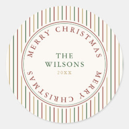 エレガントヴィンテージストライプ ラウンドシール