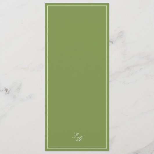 エレガントヴィンテージセージ緑庭園の結婚式メニュー メニュー (裏面)