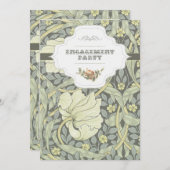 エレガントヴィンテージタイポグラフィ婚約パーティ招待状 招待状 (正面/裏面)