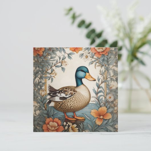 エレガントヴィンテージダックフローラデザイン (スタンド正面)